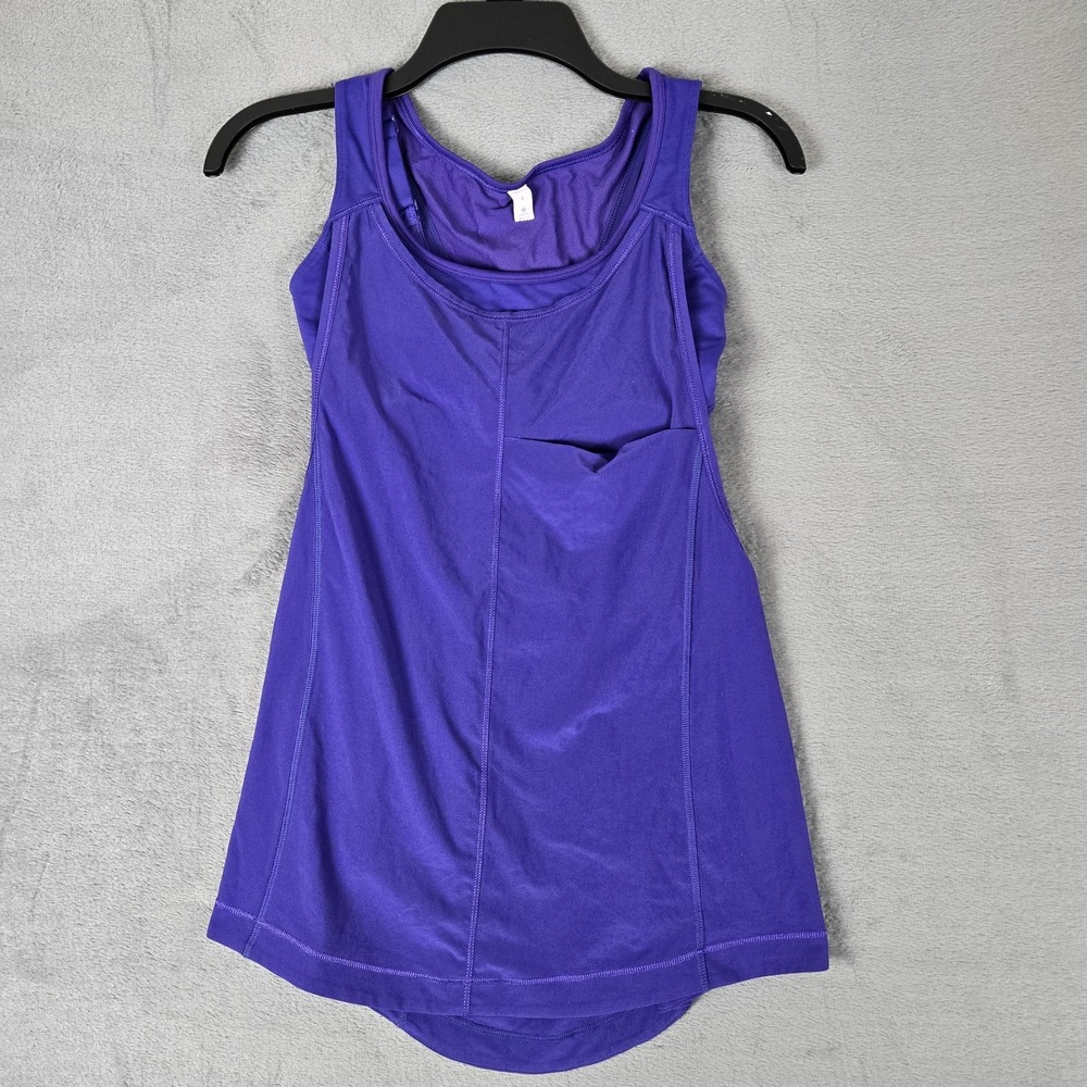 LULULEMON Athletic Racerback Tank Top w/Shelf Bra Womens Size 4 Gym Athleisure
